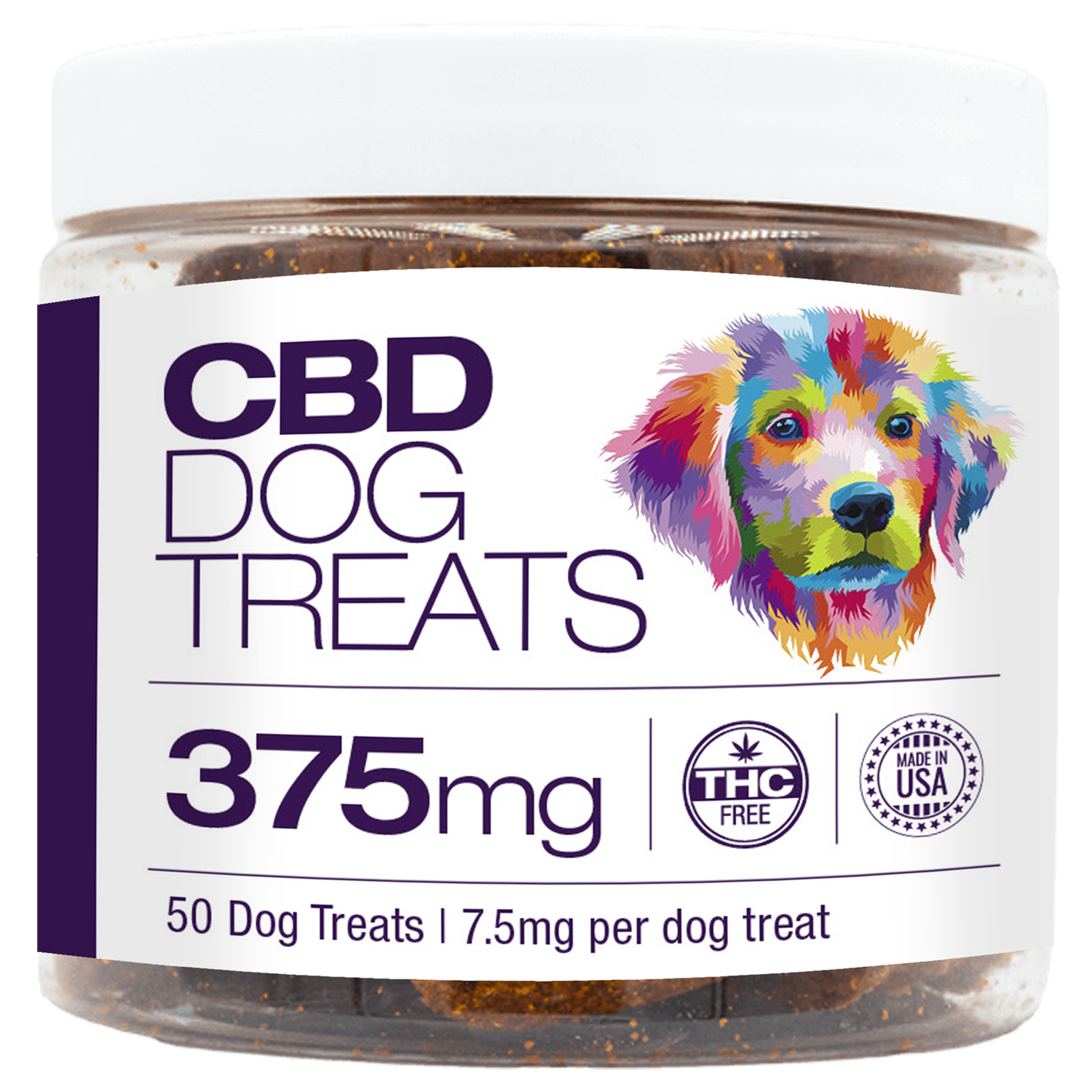 Picture of Dog Treats 375mg THC Free (7.5MG/50 count)