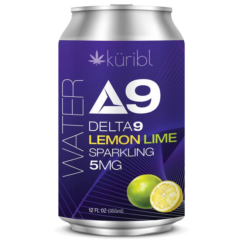 4 PACK THC SPARKLING WATER 5MG LEMON LIME Water