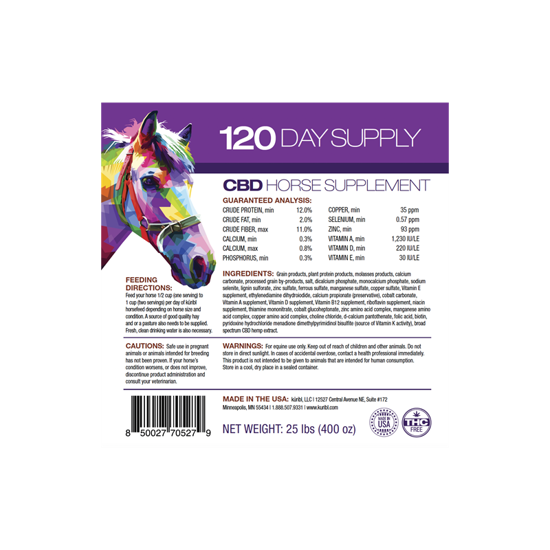 CBD Horse Supplement 37,500mg (120 Day Supply)
