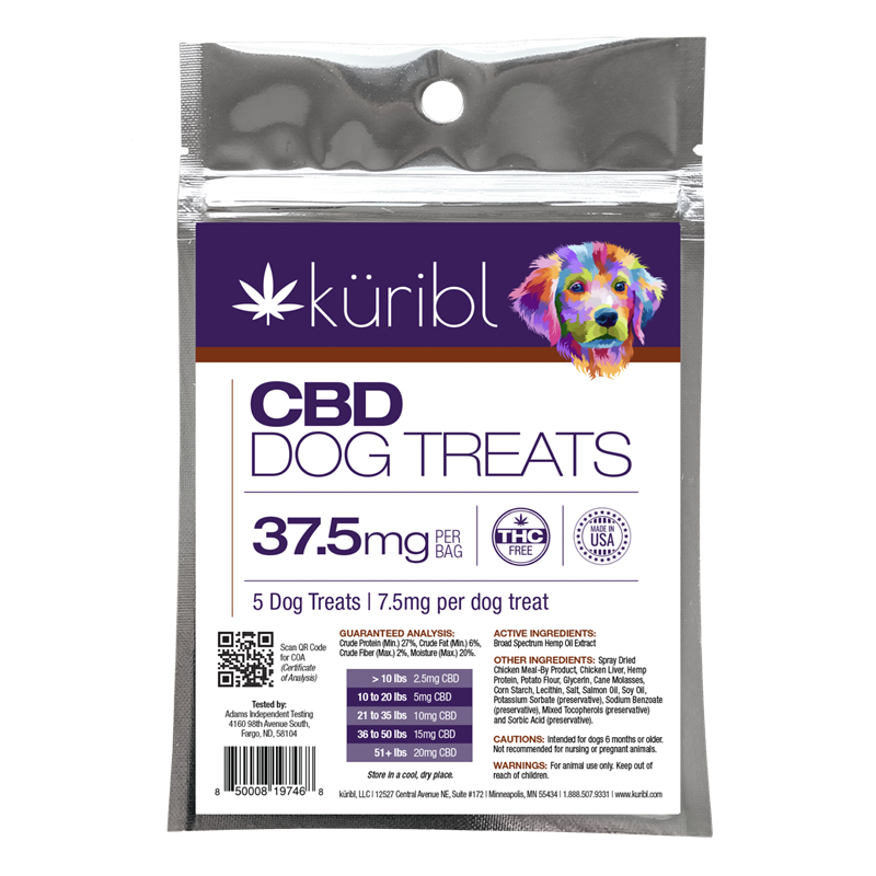 Picture of Dog Treats 37.5mg THC Free (7.5mg/5 count)