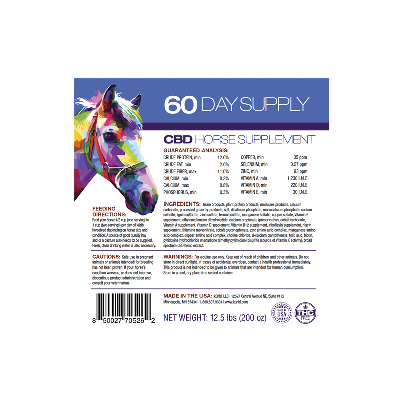 Picture of CBD Horse Supplement 18,750mg (60 Day Supply)