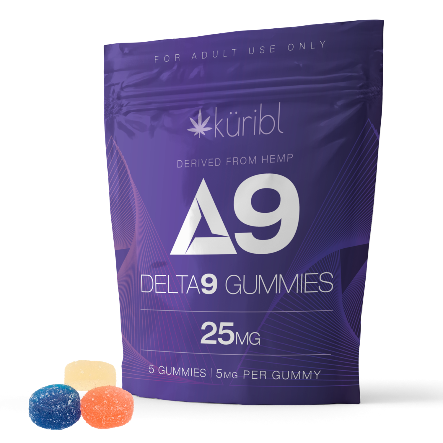 Picture of THC (Delta9) Gummies 25mg (5mg/5 count) 