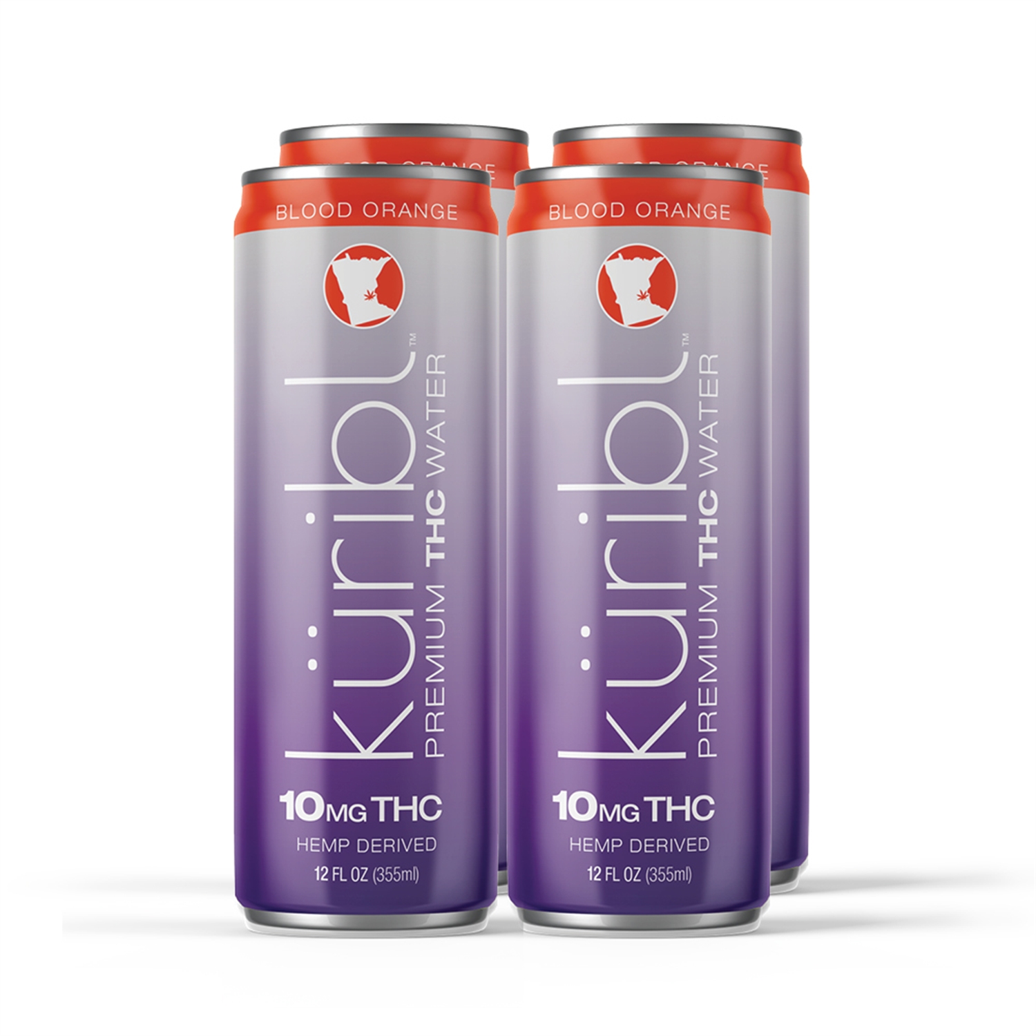 Picture of *NEW! 4 PACK THC 10mg Sparkling Water BLOOD ORANGE