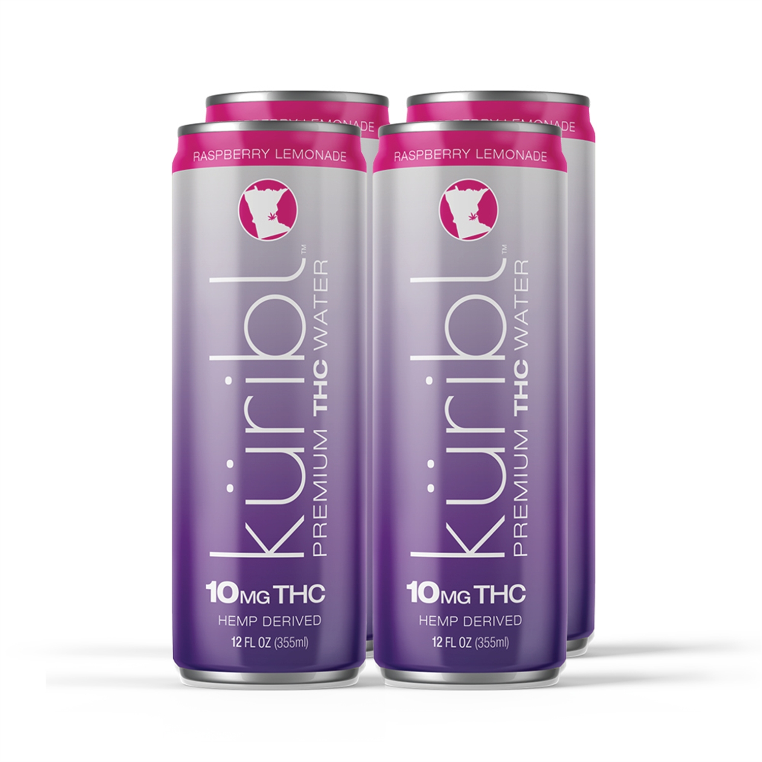 Picture of *NEW! 4 PACK THC 10mg Sparkling Water RASPBERRY LEMONADE
