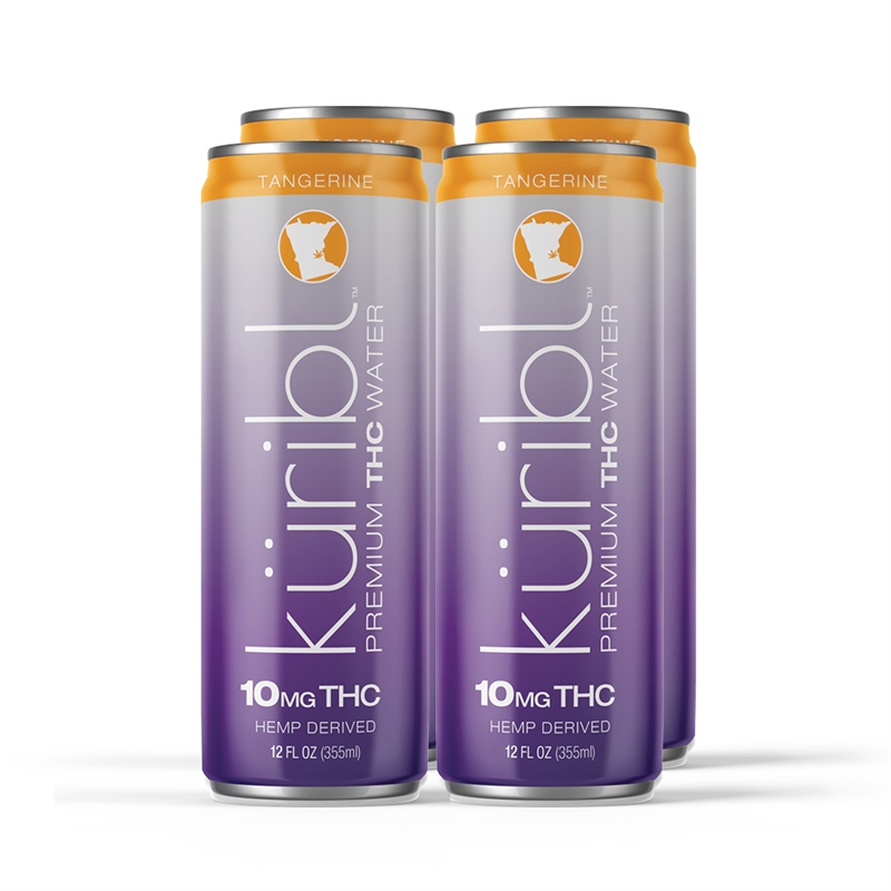 *NEW! 4 PACK THC 10mg Sparkling Water TANGERINE