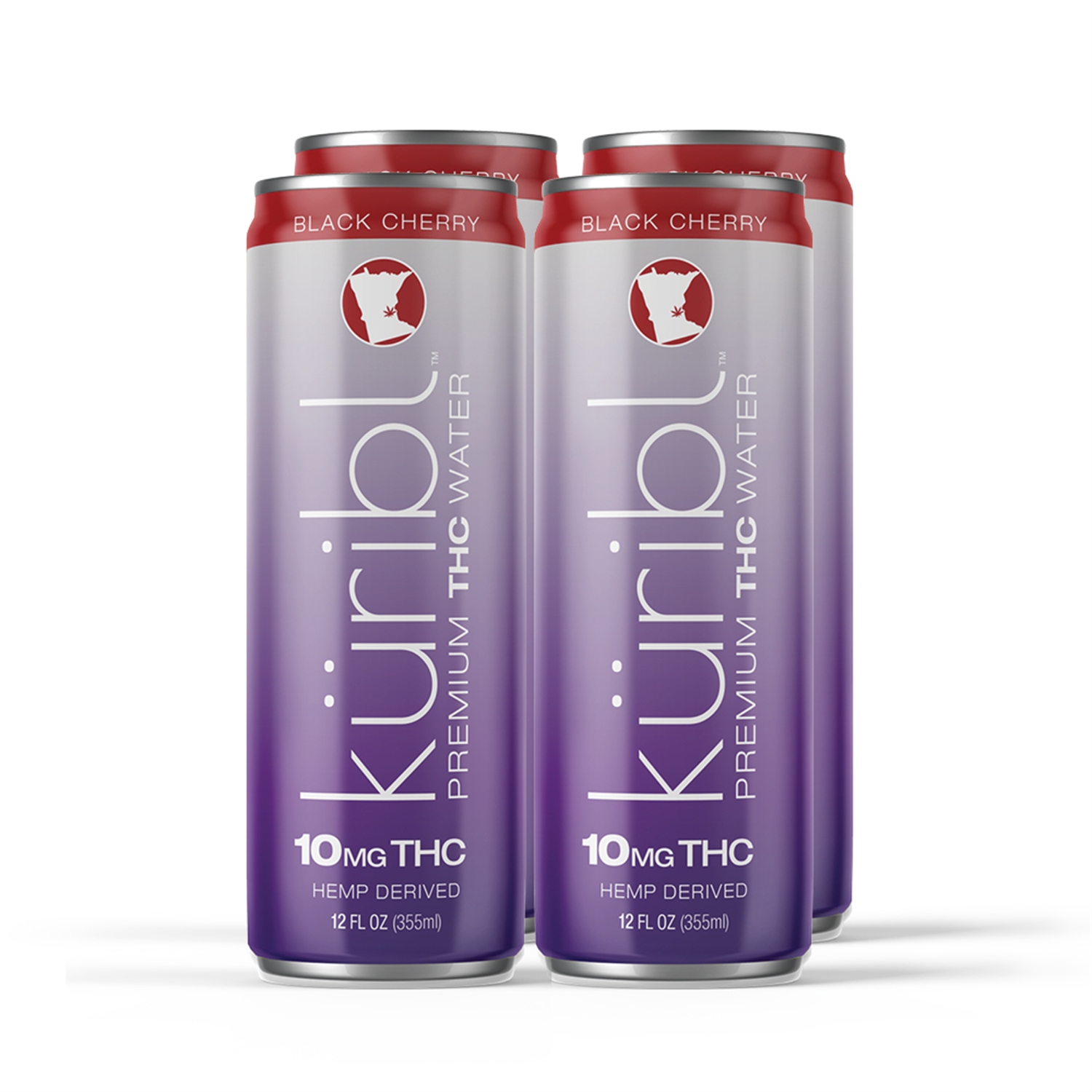 Picture of *NEW! 4 PACK THC 10mg Sparkling Water BLACK CHERRY
