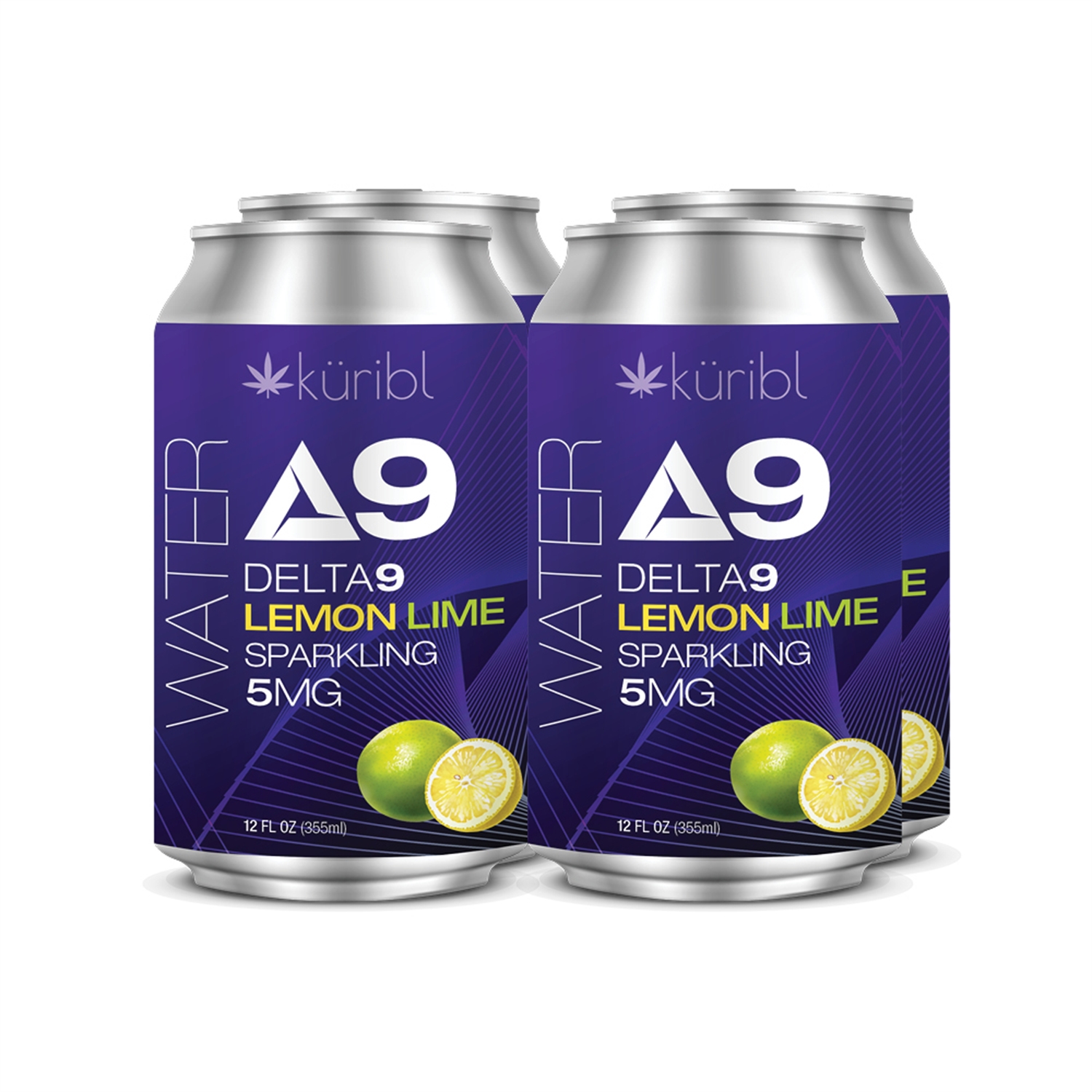 Picture of 4 PACK THC SPARKLING WATER 5MG LEMON LIME Water