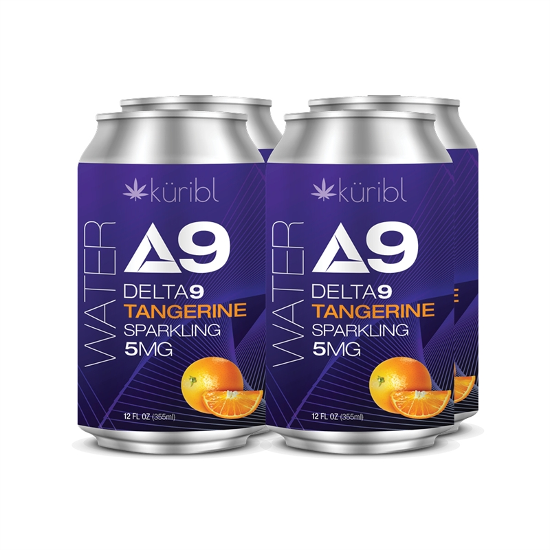 4 PACK THC SPARKLING WATER 5MG TANGERINE Water
